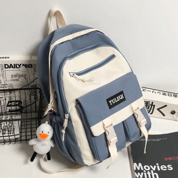 Mochila Universitária Escolar Coreana Impermeável Porta Notebook