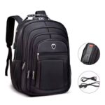 Mochila Reforçada Grande Faculdade Entradas P/ USB e Fone P2