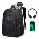 Mochila Reforçada Grande Faculdade Entradas P/ USB e Fone P2