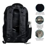 Mochila Reforçada Grande Faculdade Entradas P/ USB e Fone P2