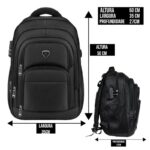Mochila Reforçada Grande Faculdade Entradas P/ USB e Fone P2