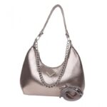 Bolsa Feminina Estilo Hobo Bag Alça Corrente E Transversal 2 Repartições