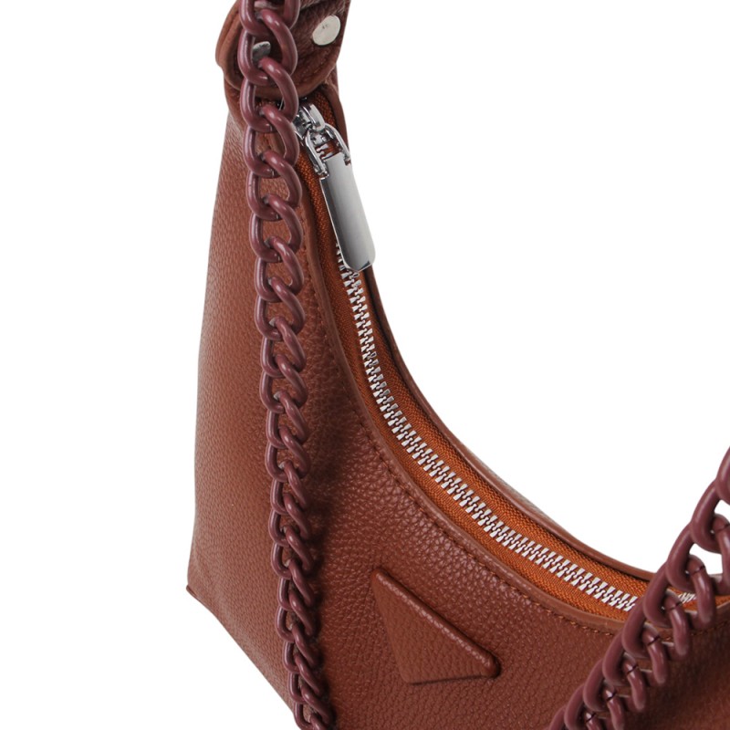 Bolsa Feminina Estilo Hobo Bag Alça Corrente E Transversal 2 Repartições