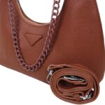 Bolsa Feminina Estilo Hobo Bag Alça Corrente E Transversal 2 Repartições