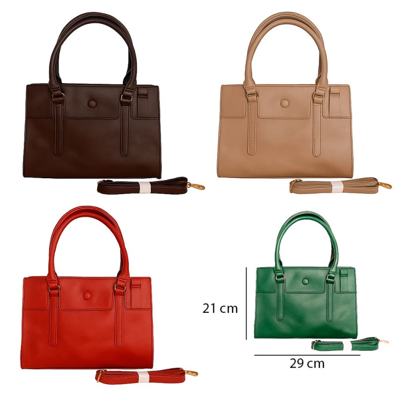 Bolsa Transversal Feminina Alça Superior E Removível Com Fivela